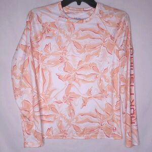 Huk Shirt Womens XS Coral Pink Long Sleeve